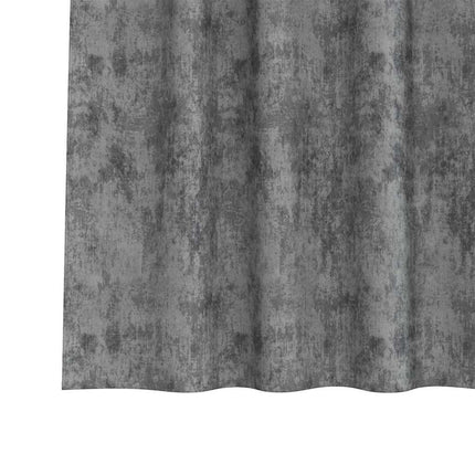 Sammetsgardiner med gardiner 2 pcs Grå 175 x 140 cm Sammet