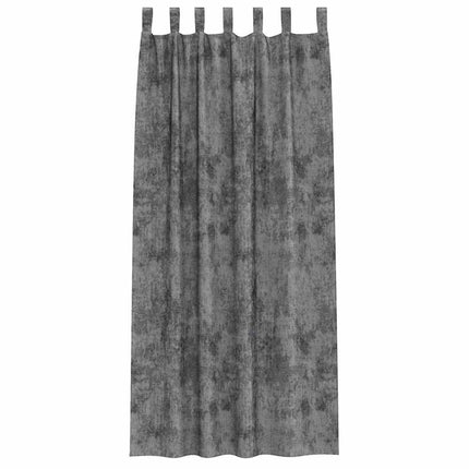 Sammetsgardiner 2 st Grå 245 x 140 cm Sammet