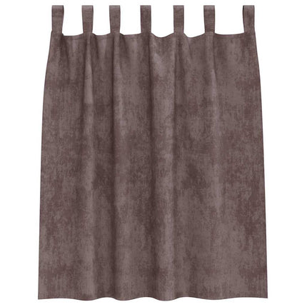 Sammetsgardiner med gardiner 2 pcs Brun 140 x 140 cm Sammet