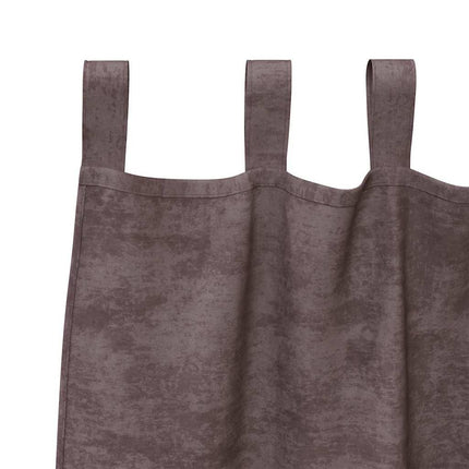 Sammetsgardiner 2 st Brun 225 x 140 cm Sammet