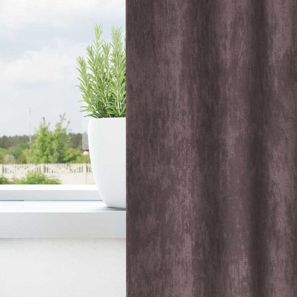 Sammetsgardiner med gardiner 2 pcs Brun 225 x 140 cm Sammet