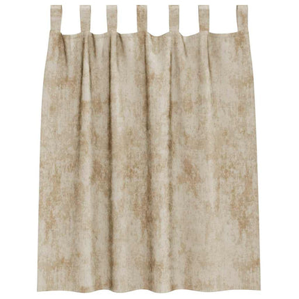 Sammetsgardiner med gardiner 2 pcs Kräm 140 x 140 cm Sammet