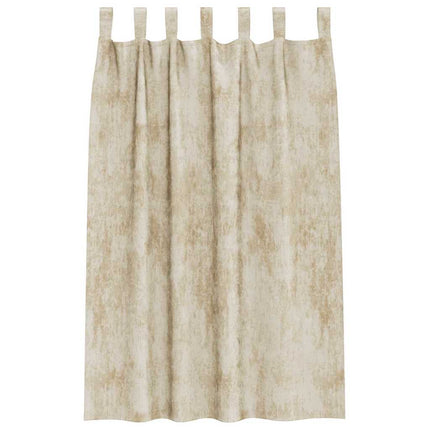 Sammetsgardiner med gardiner 2 pcs Kräm 175 x 140 cm Sammet