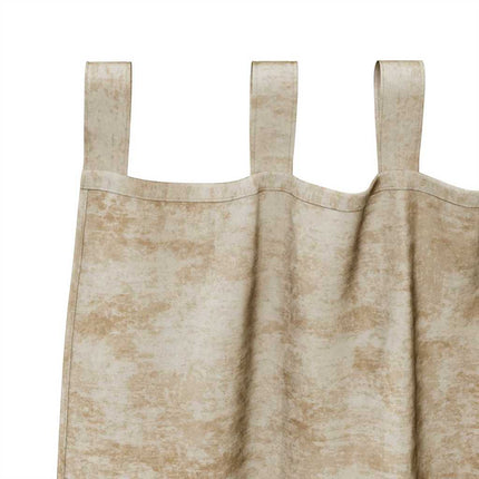 Sammetsgardiner med gardiner 2 pcs Kräm 245 x 140 cm Sammet