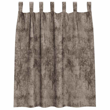 Sammetsgardiner 2 st Cappuccino 140 x 140 cm Sammet