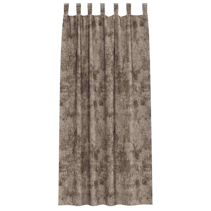Sammetsgardiner 2 st Cappuccino 260 x 140 cm Sammet