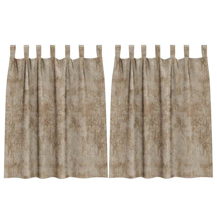 Sammetsgardiner 2 pcs champagne 140 x 140 cm Sammet