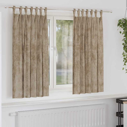 Sammetsgardiner 2 pcs champagne 175 x 140 cm Sammet