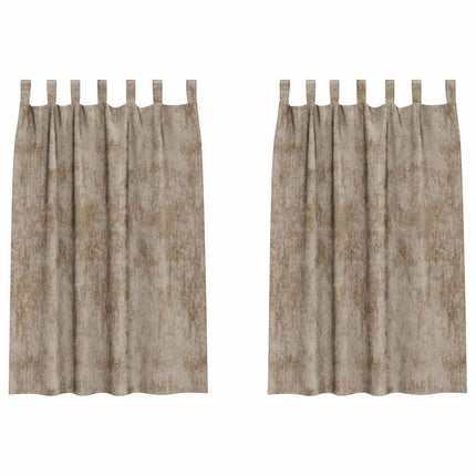 Sammetsgardiner 2 pcs champagne 175 x 140 cm Sammet
