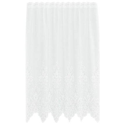Spetsgardin med gardiner Vit 150 x 160 cm Polyester
