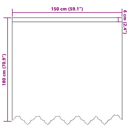 Spetsgardin med gardiner Blommor Vit 180 x 150 cm Polyester