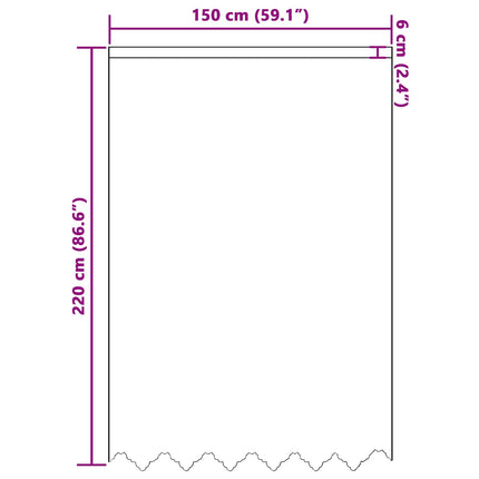 Spetsgardin med gardiner Blommor Vit 220x150cm Polyester