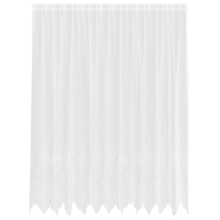 Spetsgardin med gardiner Blommor Vit 220 x 300 cm Polyester