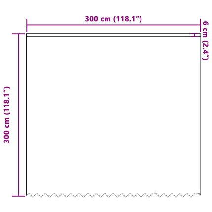 Spetsgardin med gardiner Blommor Vit 300 x 300 cm Polyester