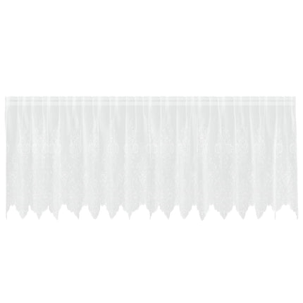 Spetsgardin med gardiner Blommor Vit 80 x 400 cm Polyester