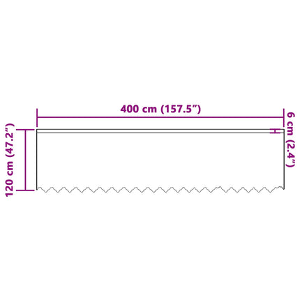 Spetsgardin med gardiner Blommor Vit 120 x 400 cm Polyester