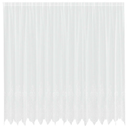 Spetsgardin med gardiner Blommor Vit 240 x 400 cm Polyester