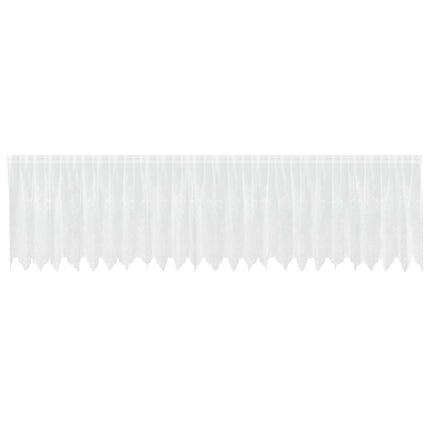Spetsgardin med gardiner Blommor Vit 120 x 600 cm Polyester