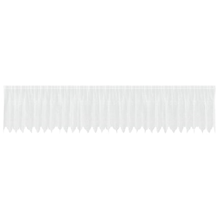 Spetsgardin med gardiner Blommor Vit 100x750cm Polyester