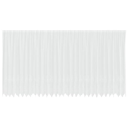 Spetsgardin med gardiner Blommor Vit 240x750cm Polyester