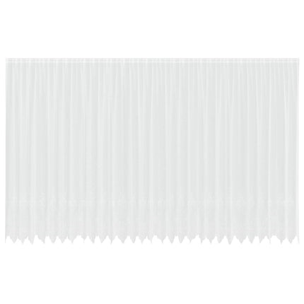 Spetsgardin med gardiner Blommor Vit 260x750cm Polyester