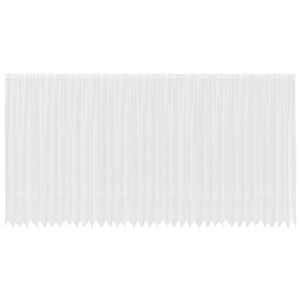Spetsgardin med gardiner Blommor Vit 280 x 900 cm Polyester
