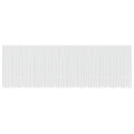 Spetsgardin med gardiner Blommor Vit 245 x 1200 cm Polyester