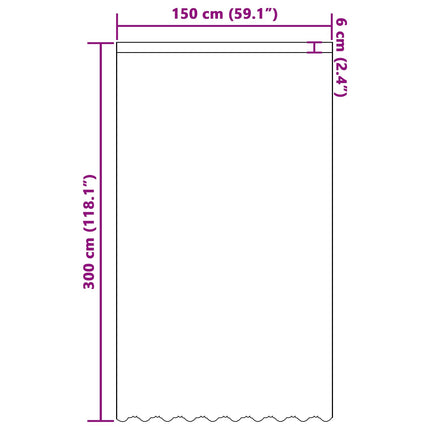 Spetsgardin med gardiner Blommor Vit 300 x 150 cm Polyester