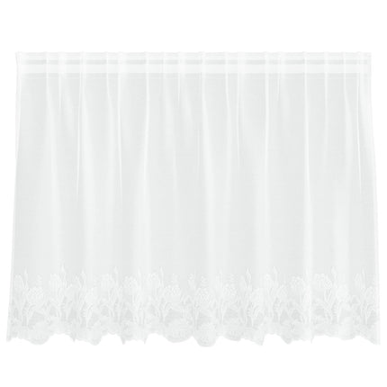 Spetsgardin med gardiner Vit 200 x 120 cm Polyester