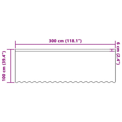 Spetsgardin med gardiner Blommor Vit 100 x 300 cm Polyester