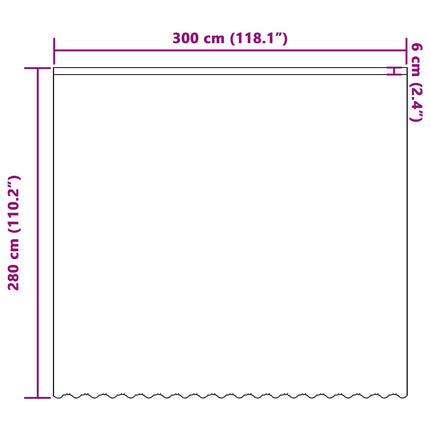 Spetsgardin med gardiner Blommor Vit 280 x 300 cm Polyester
