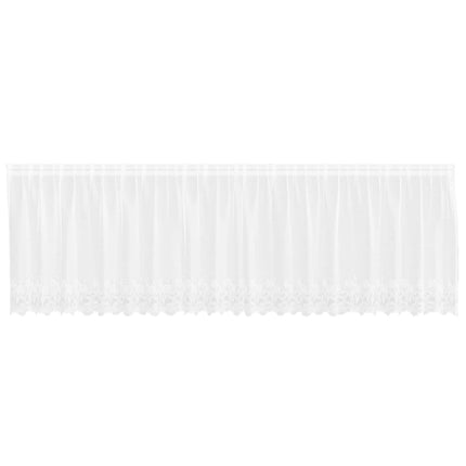 Spetsgardin med gardiner Vit 500 x 120 cm Polyester