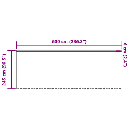 Spetsgardin Vit 245 x 600 cm Polyester