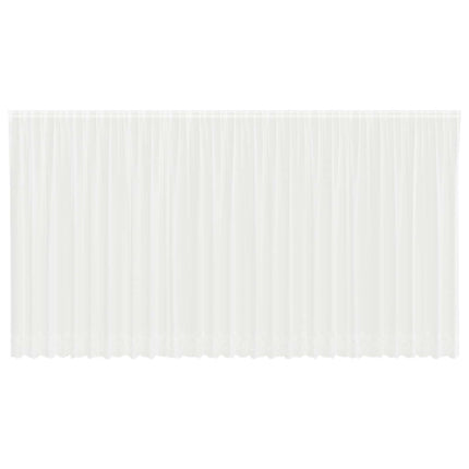 Spetsgardin med gardiner Blommor Vit 220 x 750 cm Polyester