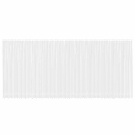 Spetsgardin med gardiner Blommor Vit 240x900cm Polyester