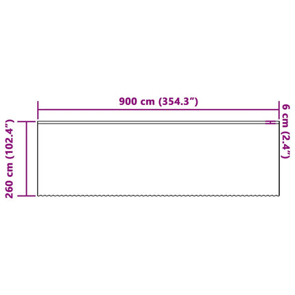 Spetsgardin med gardiner Blommor Vit 260 x 900 cm Polyester