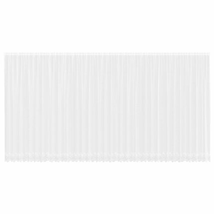 Spetsgardin med gardiner Blommor Vit 300 x 900 cm Polyester
