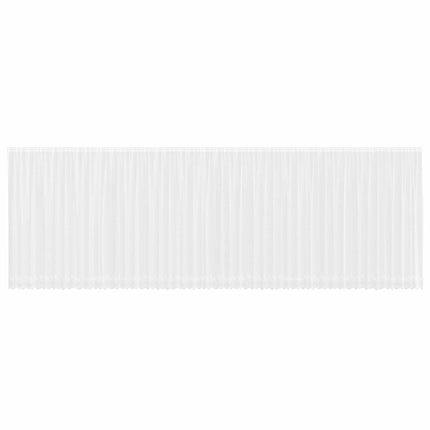 Spetsgardin med gardiner Blommor Vit 240 x 1200 cm Polyester