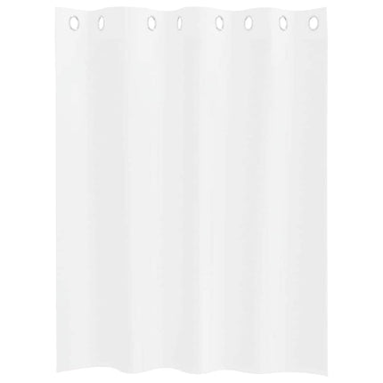 Voile Gardin med gardiner 2 pcs Vit 140 x 140 cm Polyester