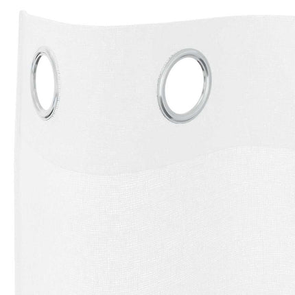 Voile Gardin med gardiner 2 pcs Vit 175 x 140 cm Polyester