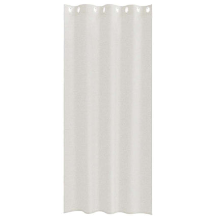 Voile Gardin med gardiner 2 pcs Kräm 245 x 140 cm Polyester