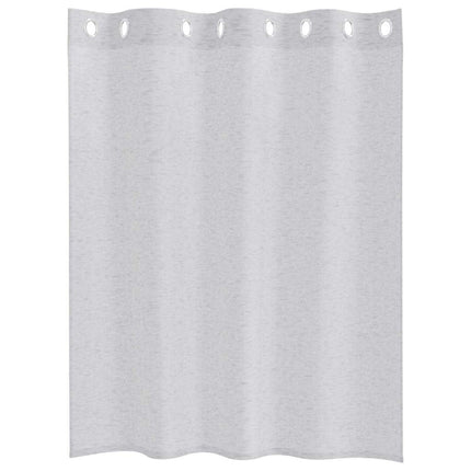 Voile Gardin med gardiner 2 pcs Ljusgrå 140 x 140 cm Polyester