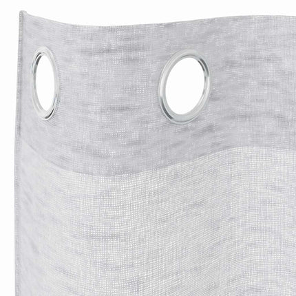 Voile Gardin med gardiner 2 pcs Ljusgrå 225 x 140 cm Polyester