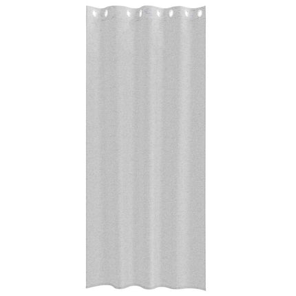 Voile Gardin med gardiner 2 pcs Ljusgrå 245 x 140 cm Polyester