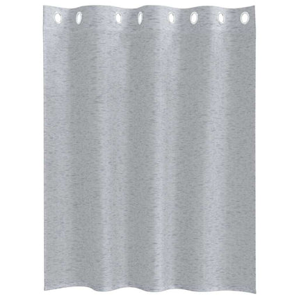 Voile Gardin med gardiner 2 pcs Mörkgrå 140 x 140 cm Polyester
