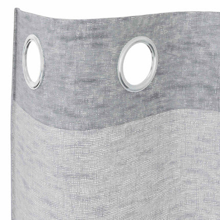 Voile Gardin med gardiner 2 pcs Mörkgrå 225 x 140 cm Polyester