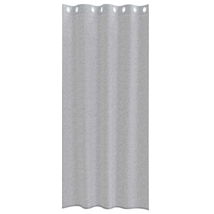 Voile Gardin med gardiner 2 pcs Mörkgrå 225 x 140 cm Polyester