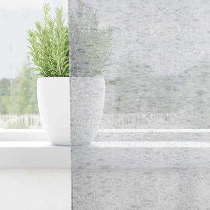 Voile Gardin med gardiner 2 pcs Mörkgrå 260 x 140 cm Polyester