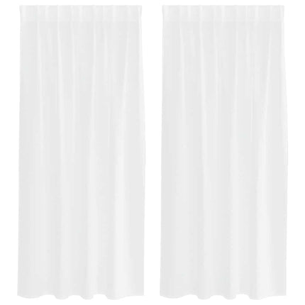 Voile Gardin 2 st Vit 175 x 140 cm Polyester