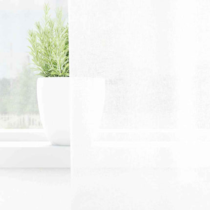Voile Gardin med gardiner 2 pcs Vit 225 x 140 cm Polyester